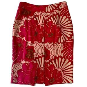 Tracy Reese Pencil Floral Print Skirt, Sz 6